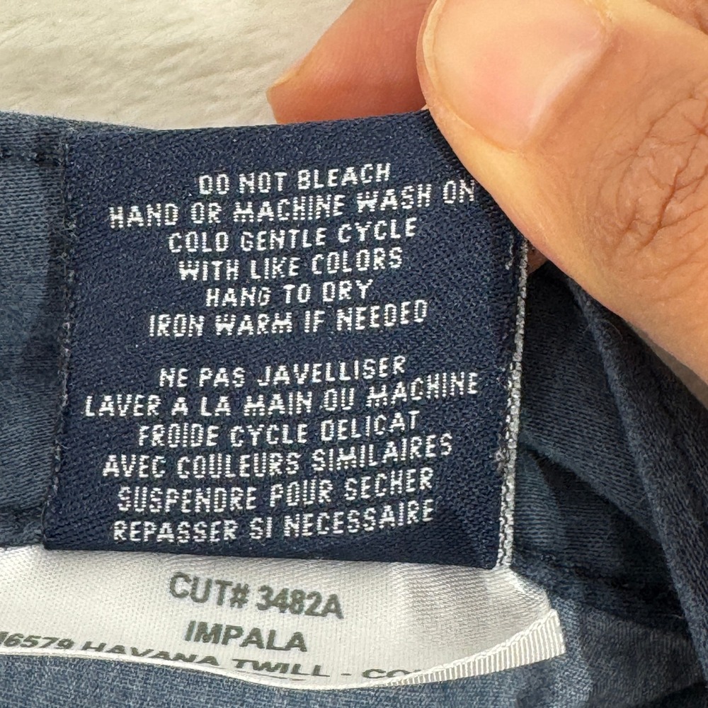 Fidelity Denim Pants Mens 31 Navy Blue Slim Straight Stretch Made in USA Chino - Picture 13 of 14